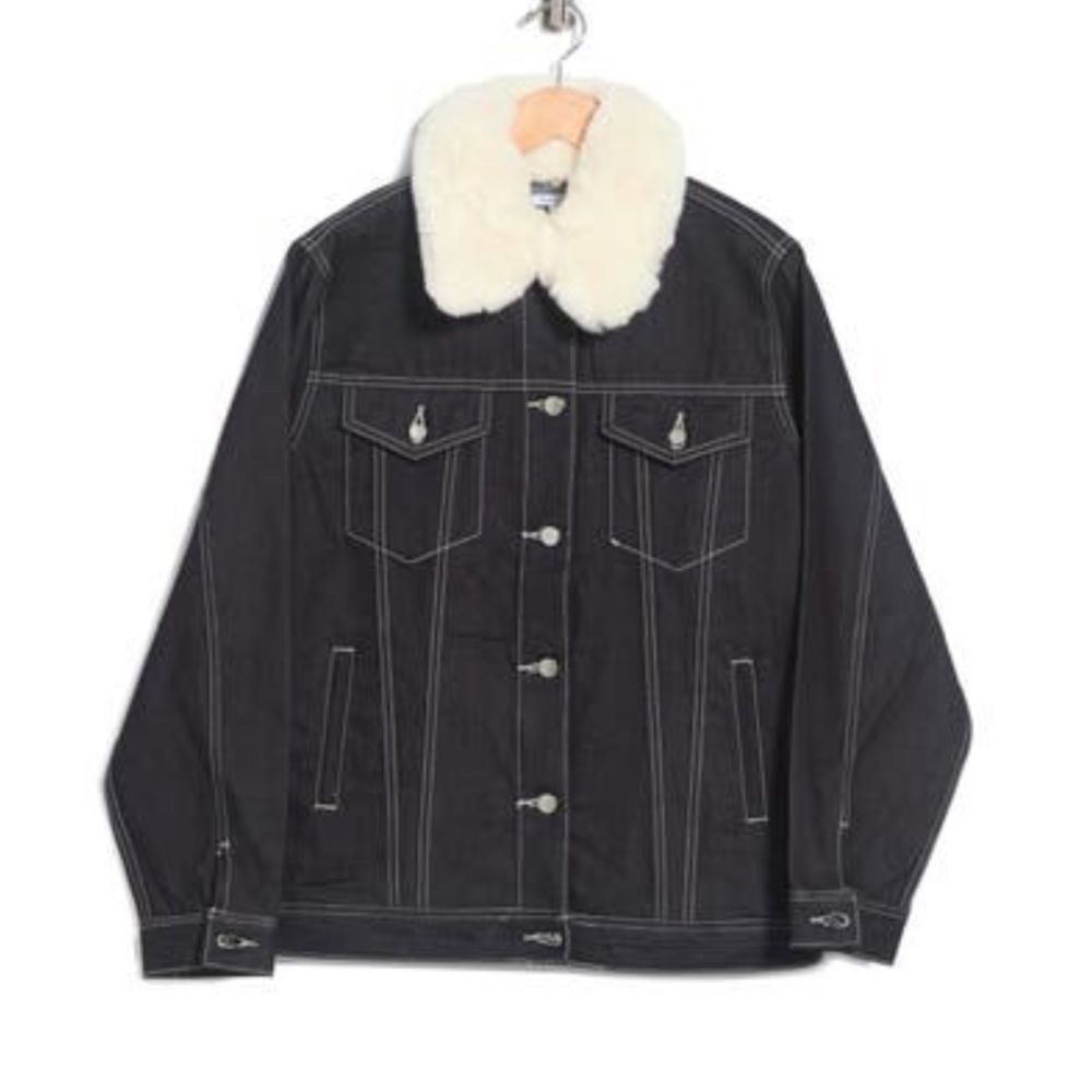 WeWoreWhat Boyfriend Jacket With Faux Fur - Picture 7 of 8